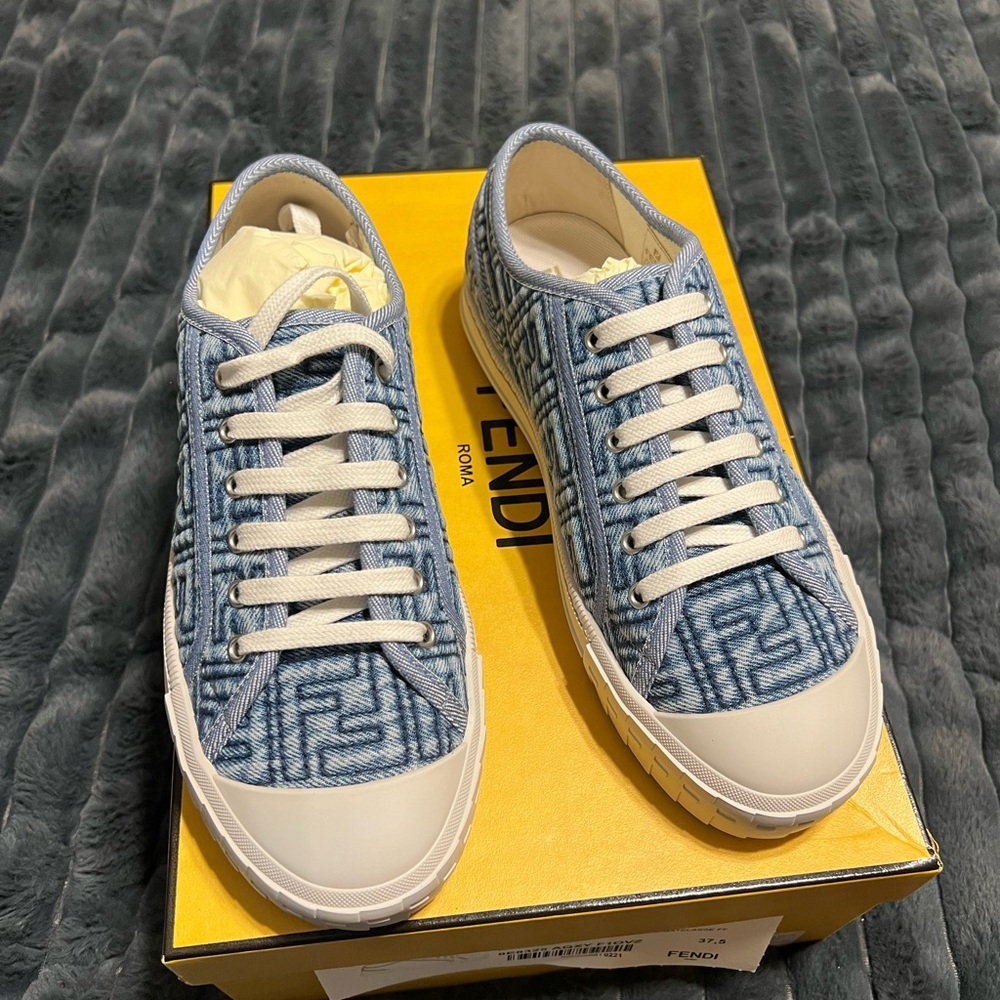 Fendi Blue and White  women Sneakers